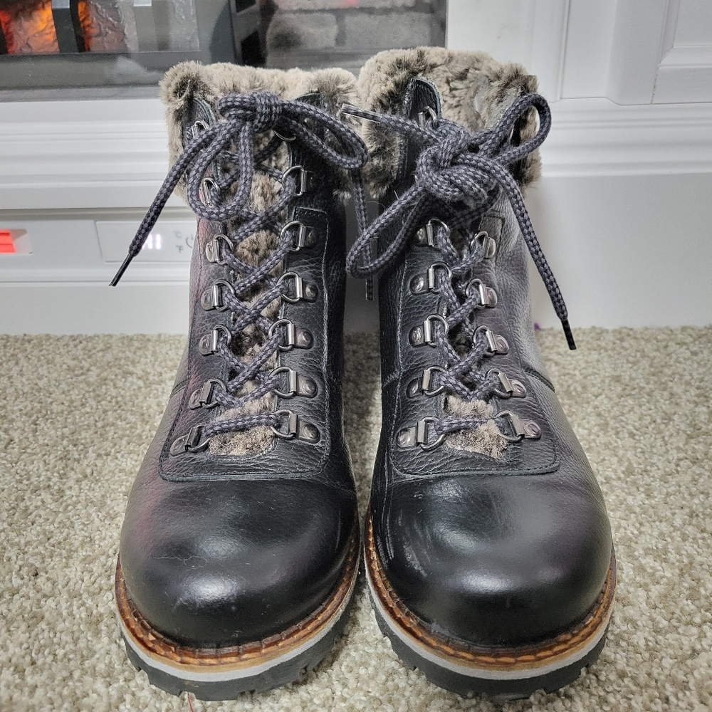 Avellini Women's Made in Portugal Cozy-Lined Lace-Up Boots, Size 9 US / EU 40 - Picture 4 of 10